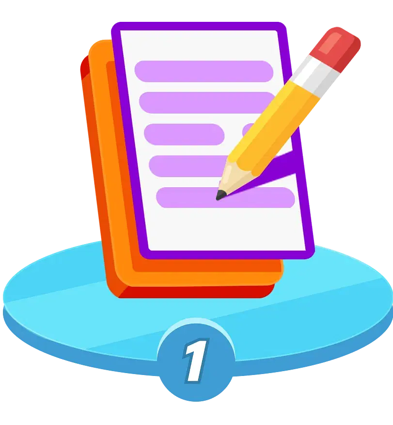 Submit your details process step icon